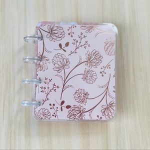 Happy planner micro notes weekly layout rose gold flowers